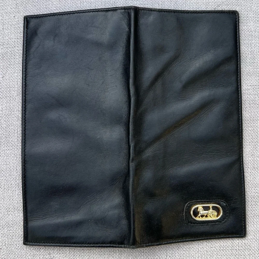 Celine Long Leather Wallet Black